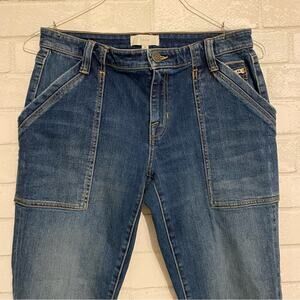 NWOT Joie Park Skinny Cropped Ankle Zip Jeans Dark Wash Denim Cruise Size 29